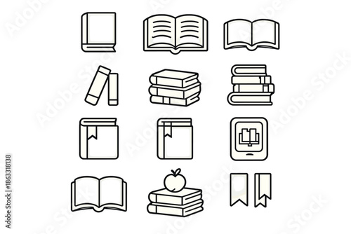 Book icons collection