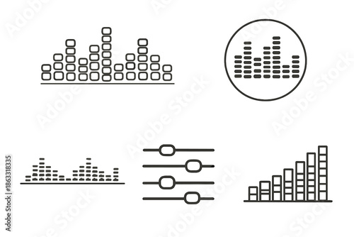 Audio Equalizer and Control Icons