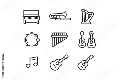 Collection of Musical Instruments Icons