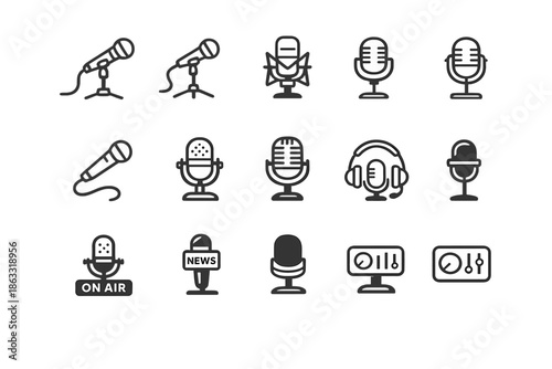 Microphone Icon Set