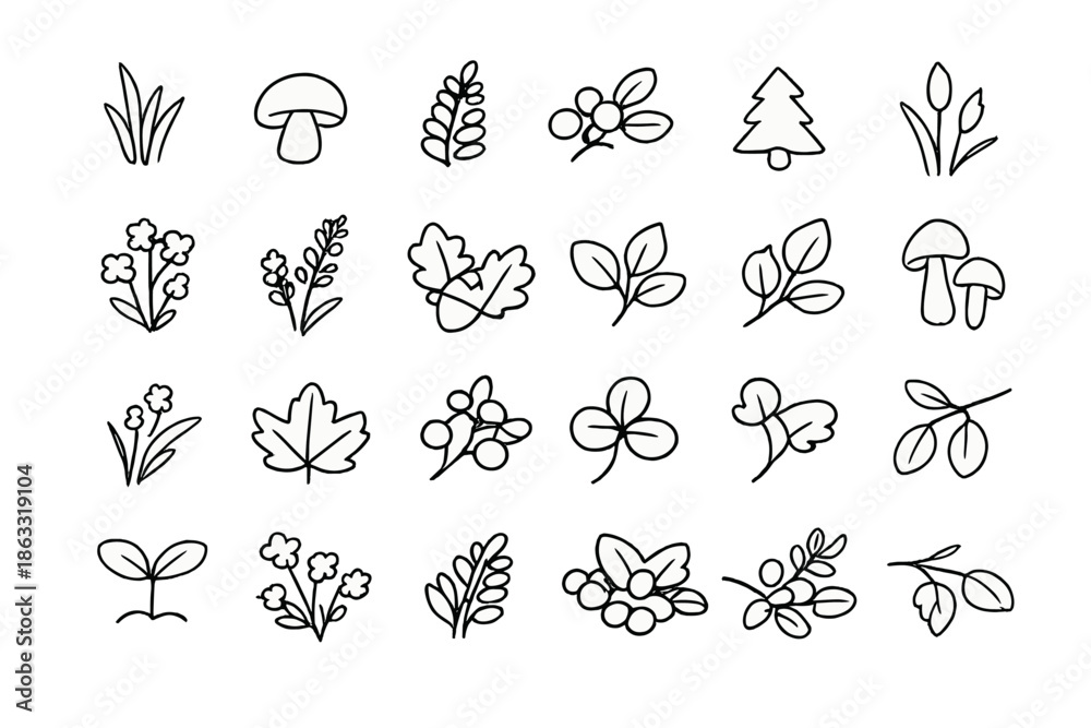 Obraz premium Nature Icons Set