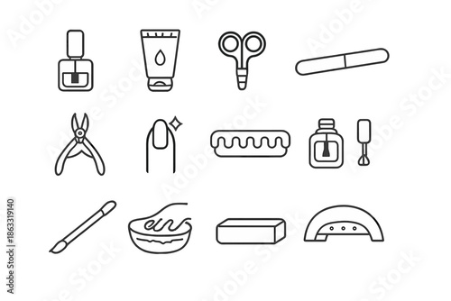 Nail Care and Manicure Icons