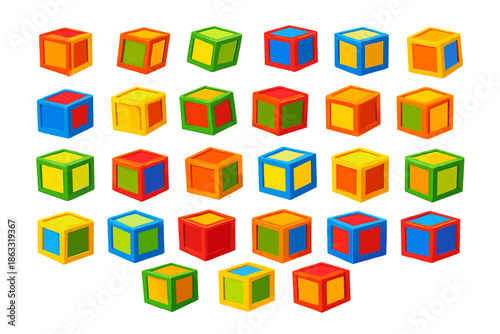 Colorful Cubes Arrangement