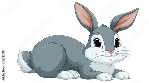 Adorable Rabbit Cartoon Vector Illustration for Design Projects
