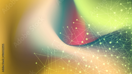 Abstract Colorful Digital Network Background