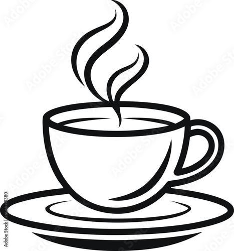 Cup of coffee and tea vector illustration