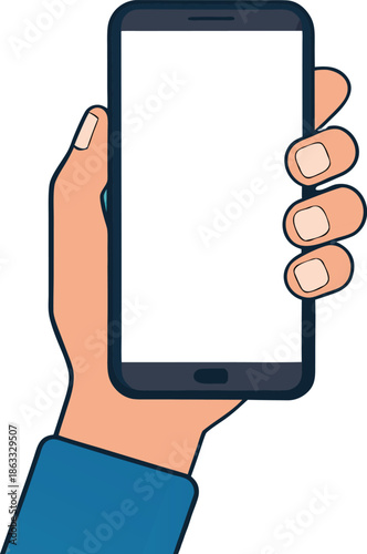 Hand holding smartphone