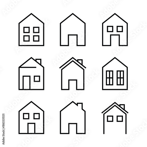 House Icon Set Vector Design.