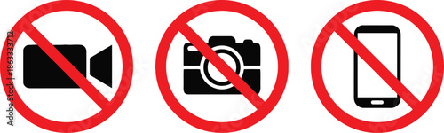 No video, camera, or phone signs