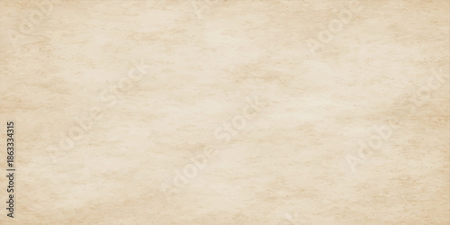 Antique aged parchment background features a blank vintage paper texture with a brown grunge cardboard pattern and rough beige material surface. brown vintage paper background with grunge and stained 