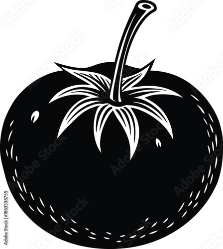 Blackberry with stem and leaves fruit white