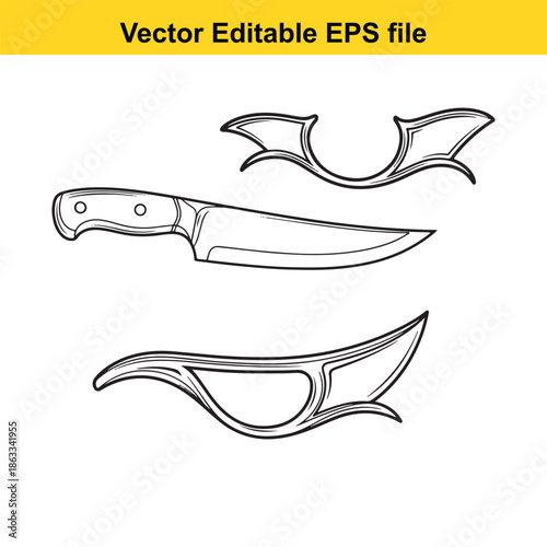 Decorative knife handle designs