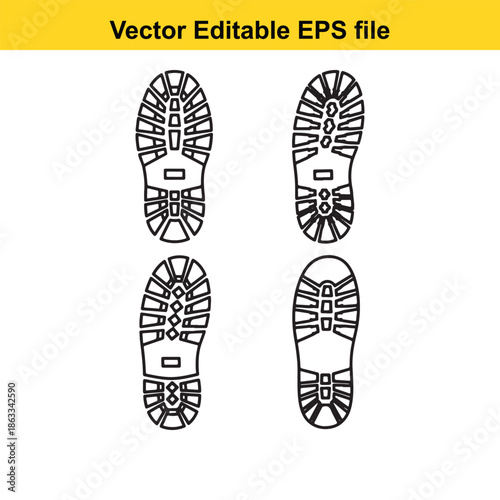 Four different footprints