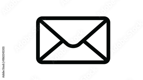 Inbox tray icon black line style