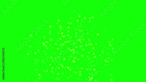 Golden Magic Particles Floating Upward Then Falling, Cinematic Particle Effect