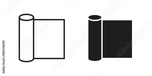 Aluminum foil icons concept. Vector Line Icon Design. Simple flat style