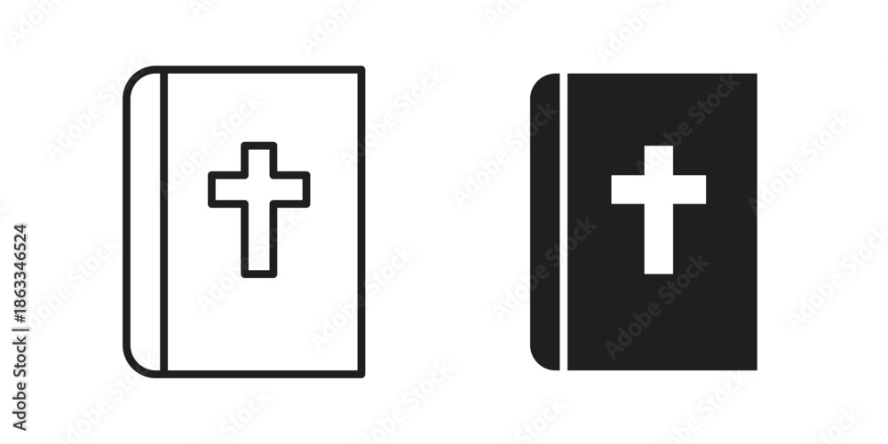 Obraz premium Bible icons concept. Vector Line Icon Design. Simple flat style