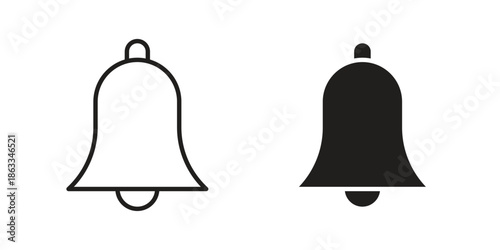 Bell icons concept. Vector Line Icon Design. Simple flat style