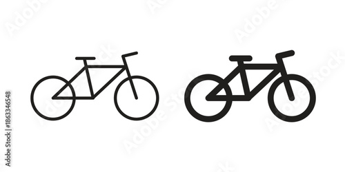 Bicycle icons concept. Vector Line Icon Design. Simple flat style