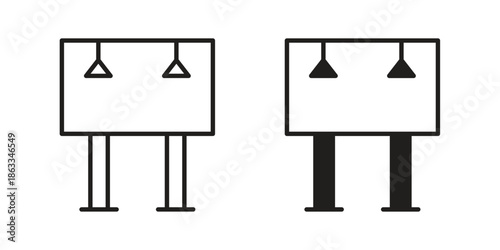 Billboard icons concept. Vector Line Icon Design. Simple flat style