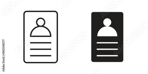 Biography icons concept. Vector Line Icon Design. Simple flat style