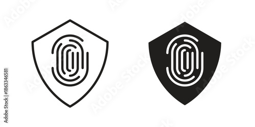 Biometric security icons concept. Vector Line Icon Design. Simple flat style