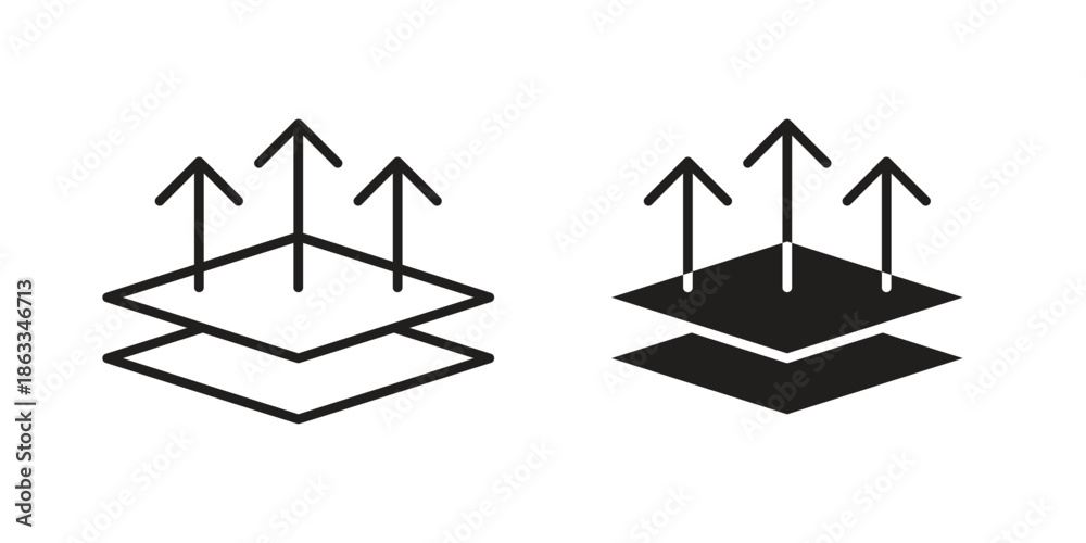 Fototapeta premium Breathable icons concept. Vector Line Icon Design. Simple flat style