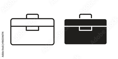 Briefcase icons concept. Vector Line Icon Design. Simple flat style