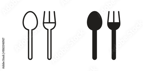 Canteen icons concept. Vector Line Icon Design. Simple flat style