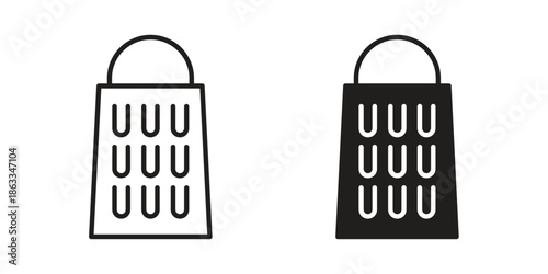 Cheese grater icons concept. Vector Line Icon Design. Simple flat style