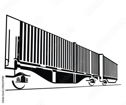 railway shipping transportation icon