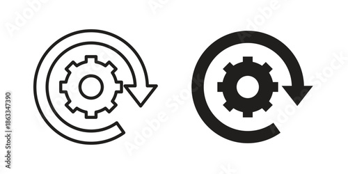 Continuous changes icons concept. Vector Line Icon Design. Simple flat style