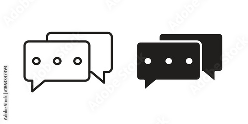 Conversation icons concept. Vector Line Icon Design. Simple flat style