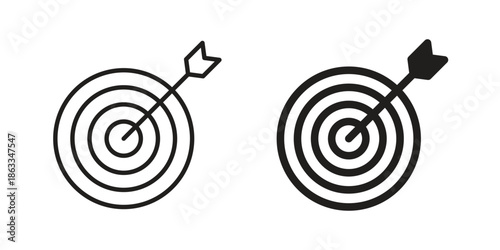 Darts icons concept. Vector Line Icon Design. Simple flat style