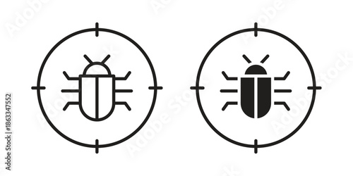 Debug icons concept. Vector Line Icon Design. Simple flat style