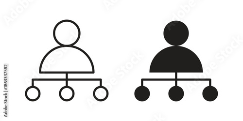 Department head icons concept. Vector Line Icon Design. Simple flat style