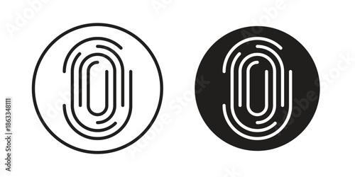 Fingerprint icons concept. Vector Line Icon Design. Simple flat style