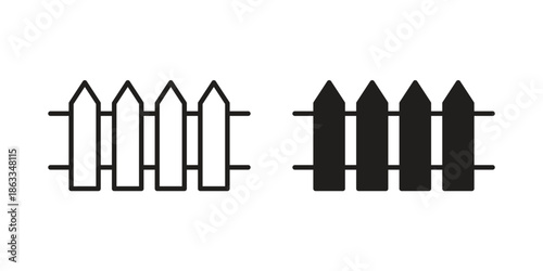 Fence icons concept. Vector Line Icon Design. Simple flat style
