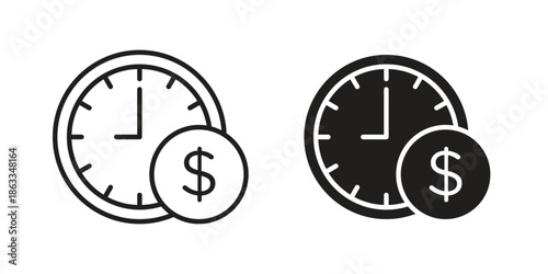 Fixed deposit icons concept. Vector Line Icon Design. Simple flat style