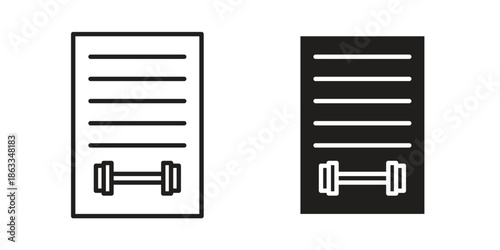 Fitness plan icons concept. Vector Line Icon Design. Simple flat style