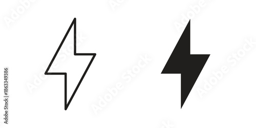 Lightning icons concept. Vector Line Icon Design. Simple flat style