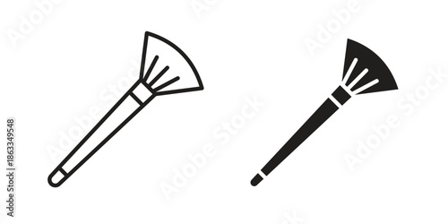 Makeup brush icons concept. Vector Line Icon Design. Simple flat style