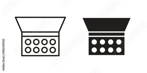 Makeup palette icons concept. Vector Line Icon Design. Simple flat style