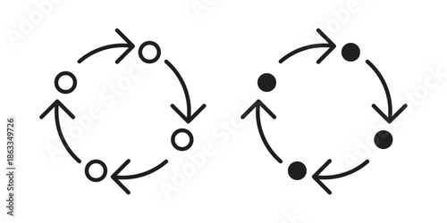 Methodology icons concept. Vector Line Icon Design. Simple flat style