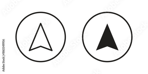 North icons concept. Vector Line Icon Design. Simple flat style