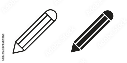 Pencil icons concept. Vector Line Icon Design. Simple flat style