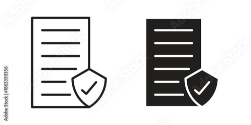 Permit icons concept. Vector Line Icon Design. Simple flat style