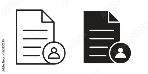 Personal documents icons concept. Vector Line Icon Design. Simple flat style