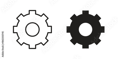Recovery gear icons concept. Vector Line Icon Design. Simple flat style