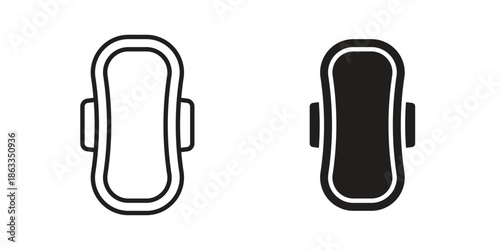 Sanitary pad icons concept. Vector Line Icon Design. Simple flat style